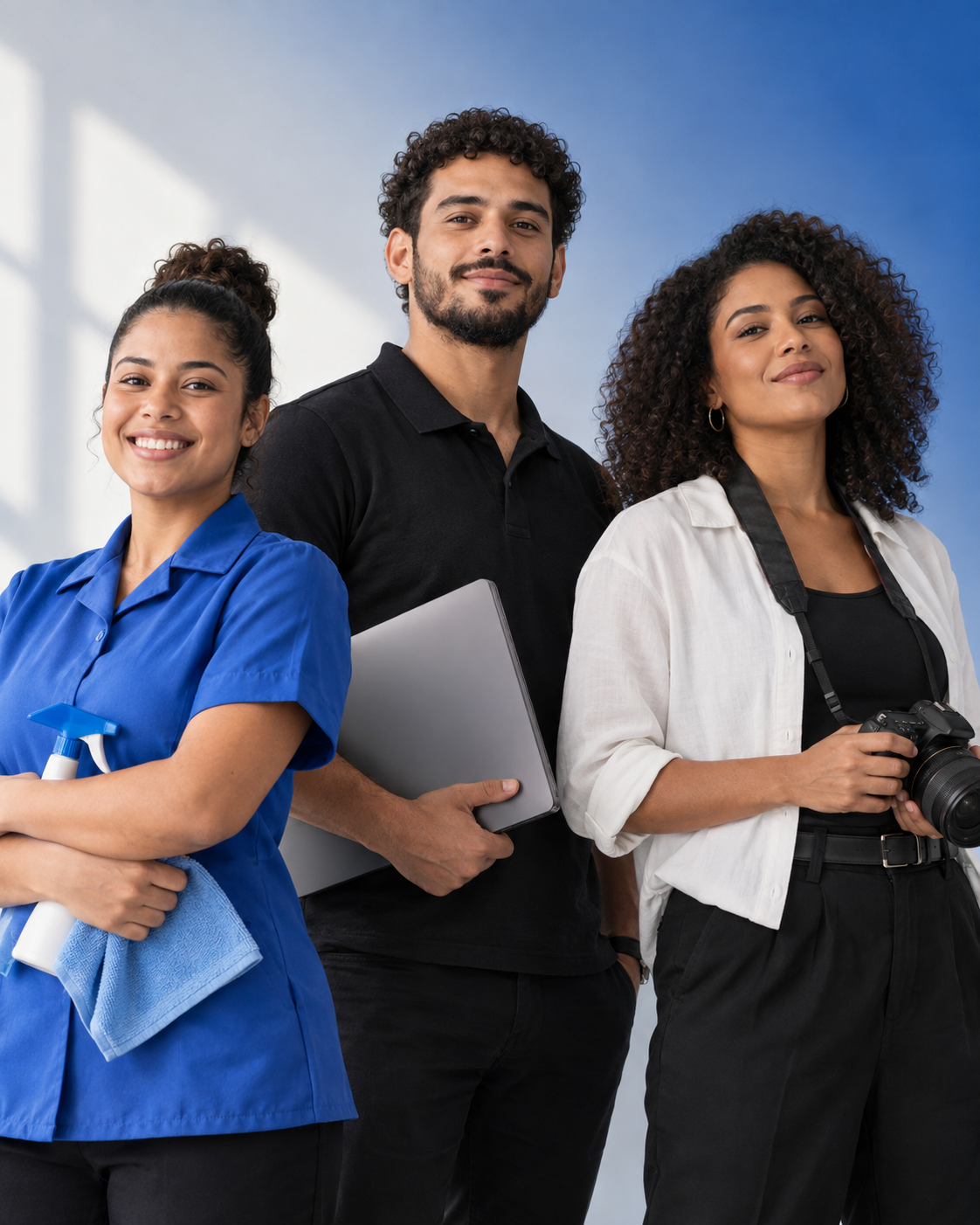 Profissionais de diferentes áreas prontos para novas oportunidades